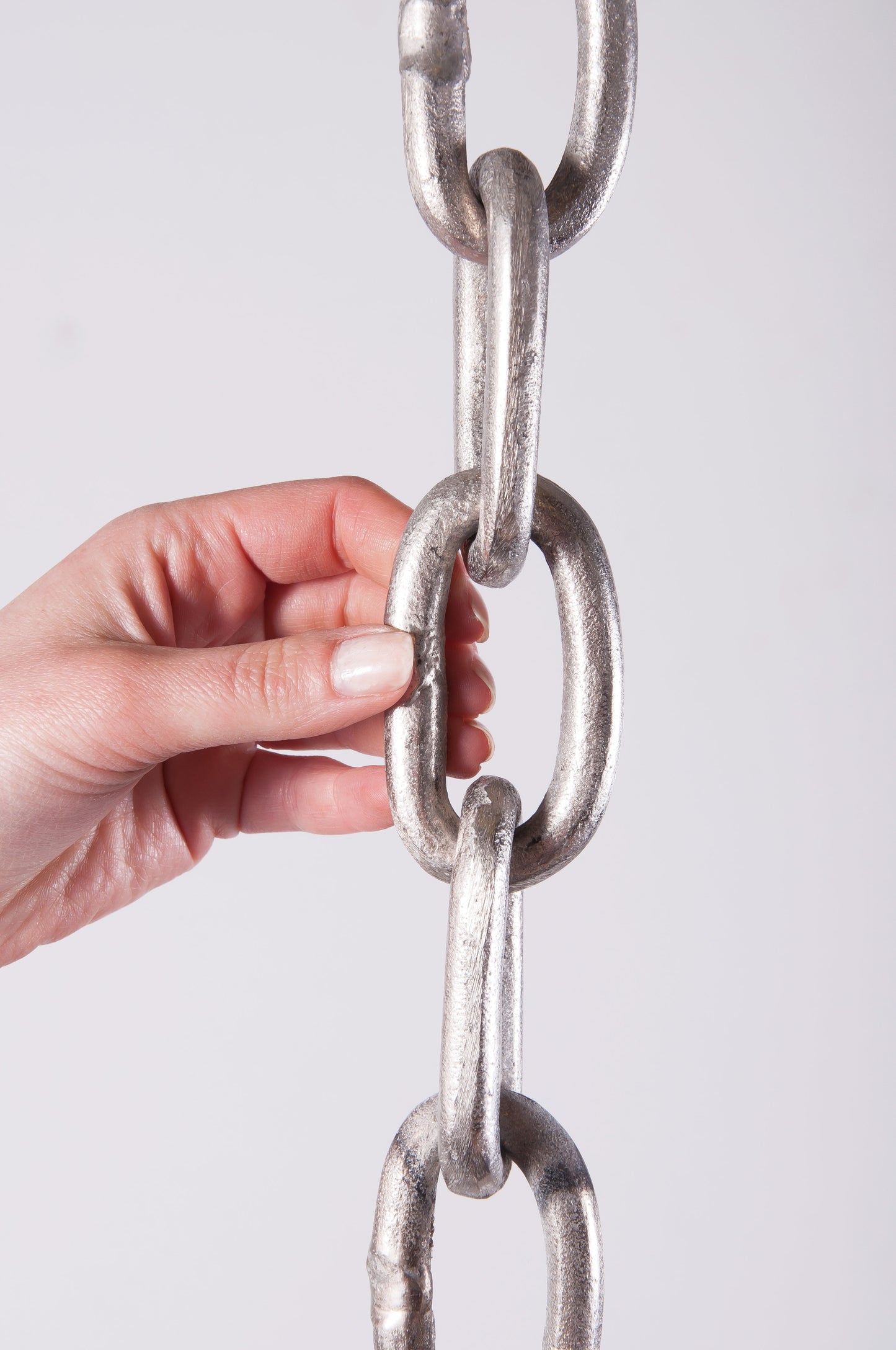 Hanging bell light chain close up