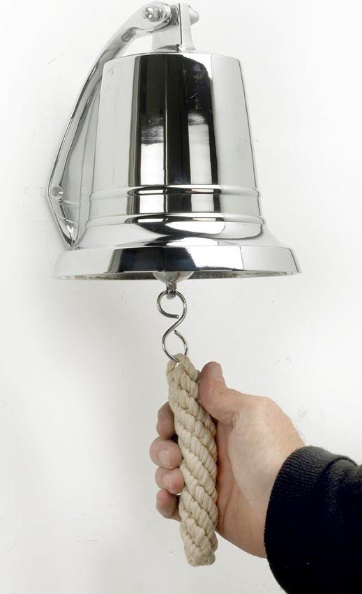 Silver Chrome Ships Bell