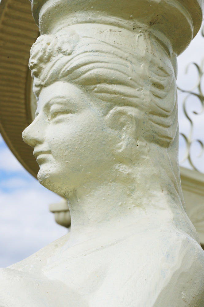 Close up of one of the sculptures 