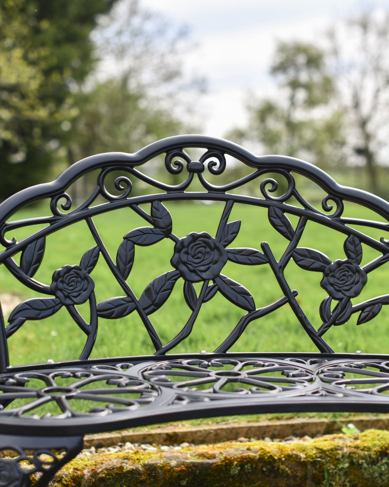 Head on view of the floral backplate