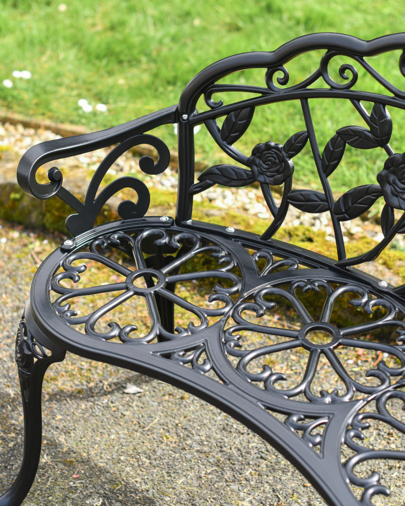 View of the scrolled seating plate