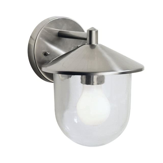 'Hassop' Stainless Steel Top Fix Wall Light - thumbnail