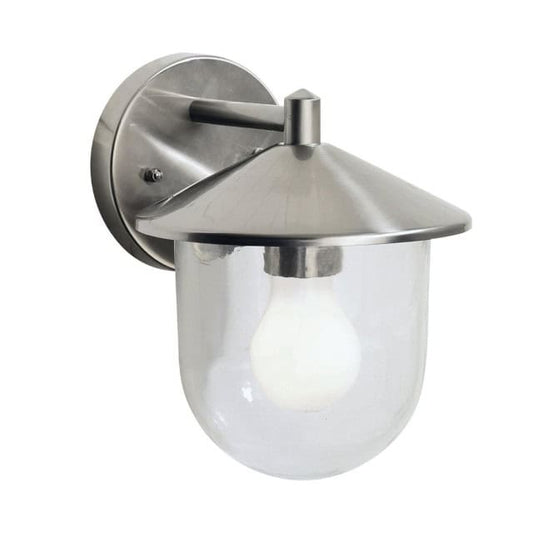 'Hassop' Stainless Steel Top Fix Wall Light - thumbnail