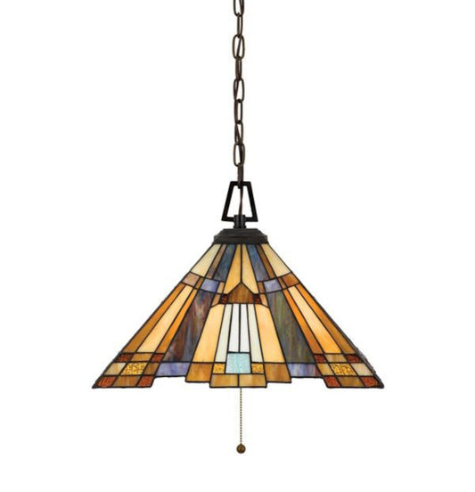 'Haughton' Vintage Glass Pendant Light 