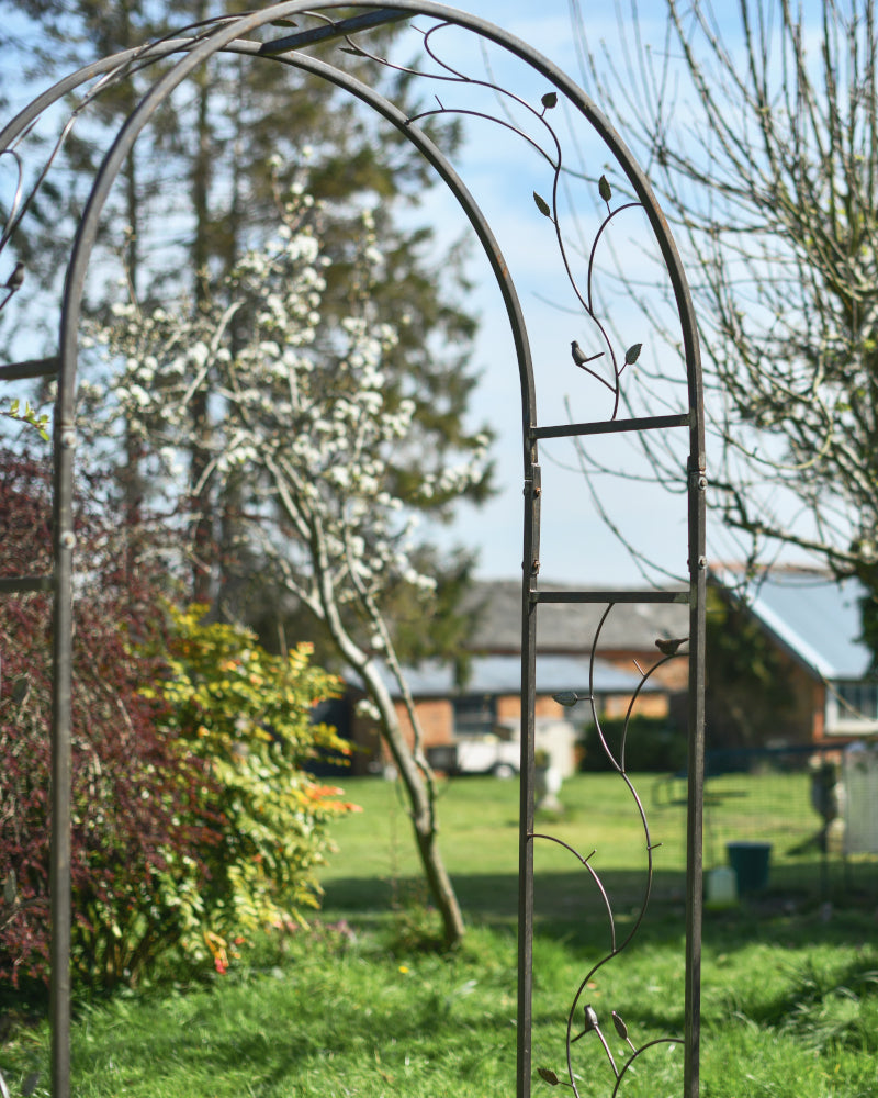 Side profile of the nature inspired rose arch