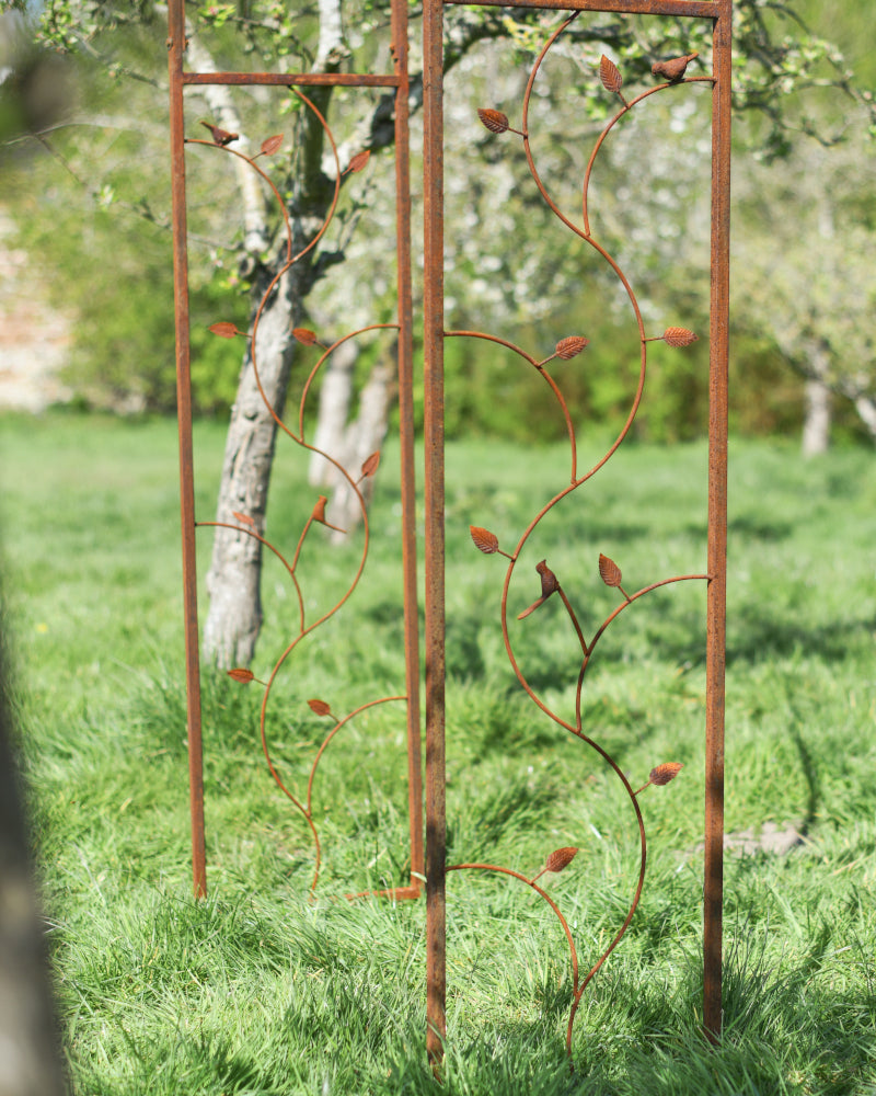 View of the ornate coiled rose arch side 