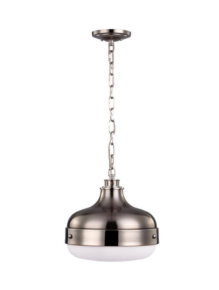 'Heatherden' Modern Polished Nickel Pendant Light 