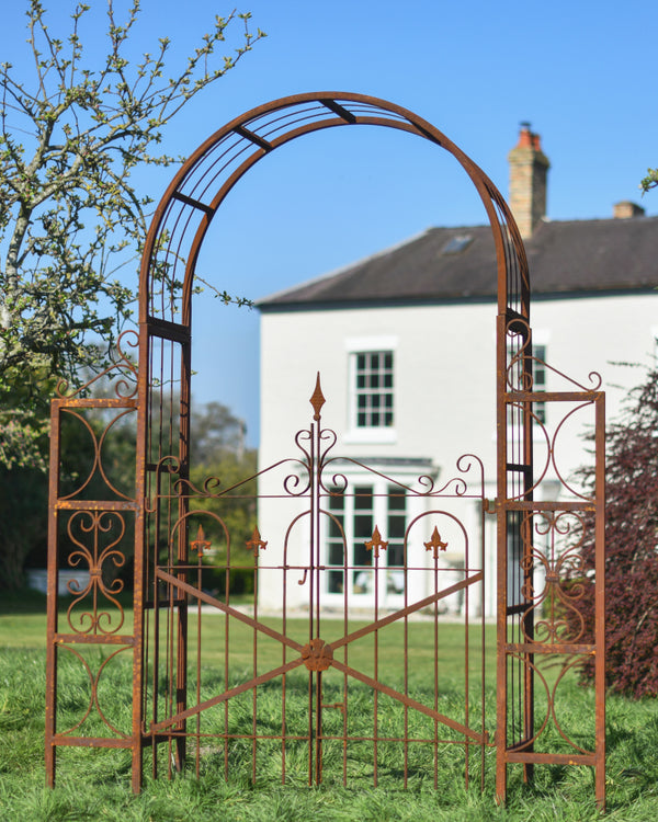 'Henbury' Embellished Rustic Rose Arch With Gate