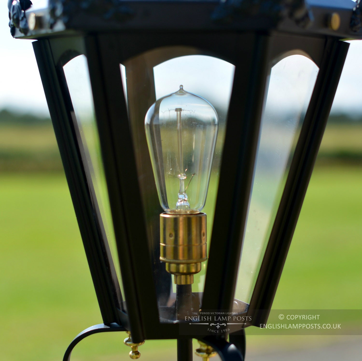 Hexagonal Garden Pillar Lantern