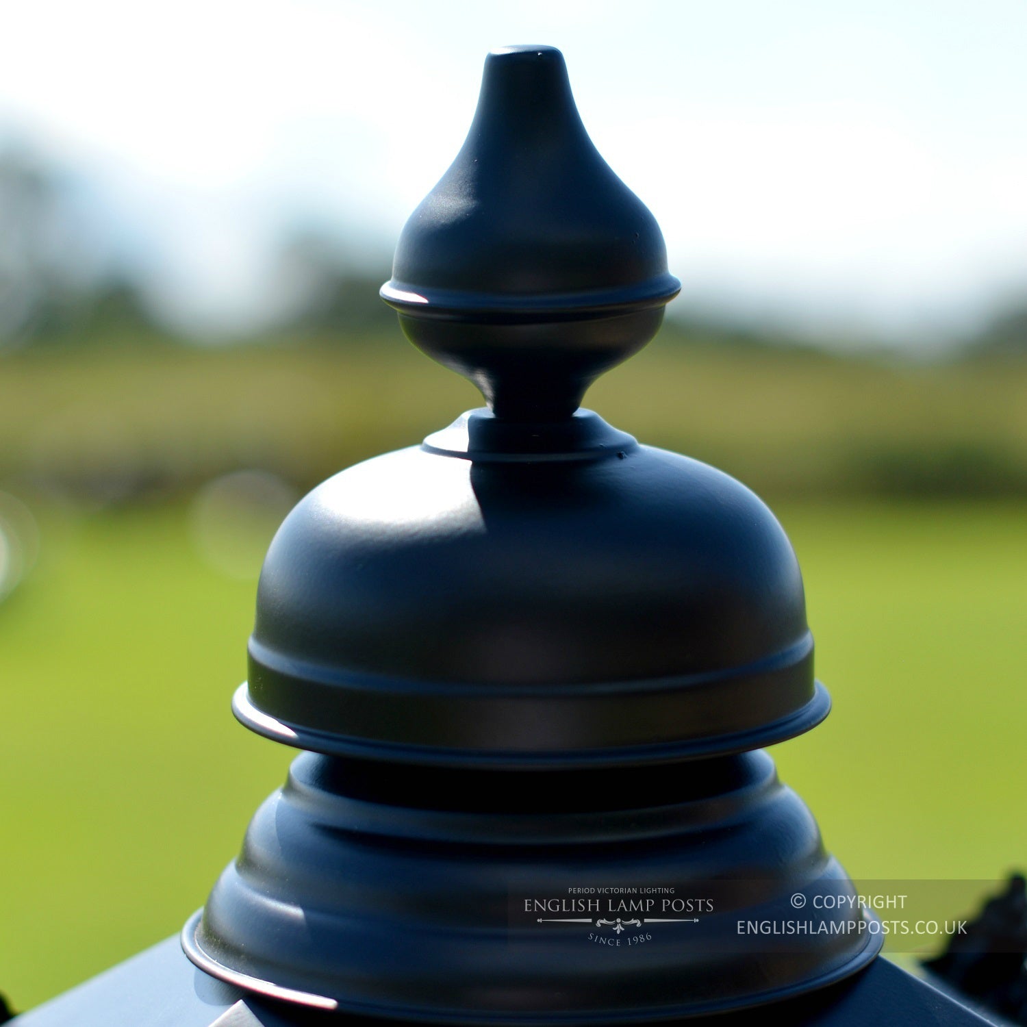 Hexagonal Garden Pillar Light Finial