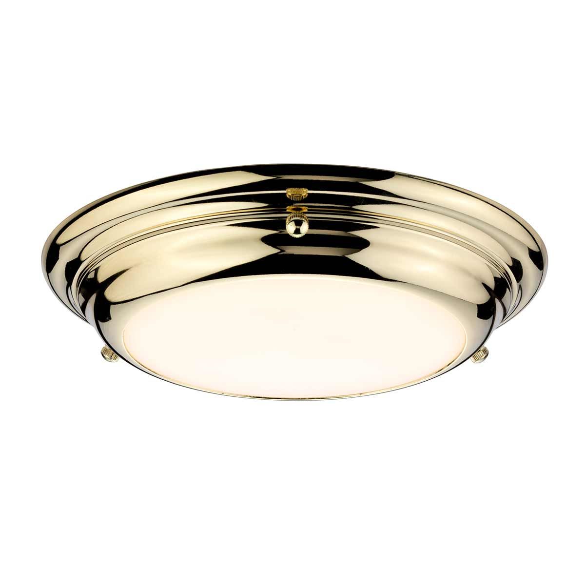 'Hilston' Polished Brass Flush Fit Light