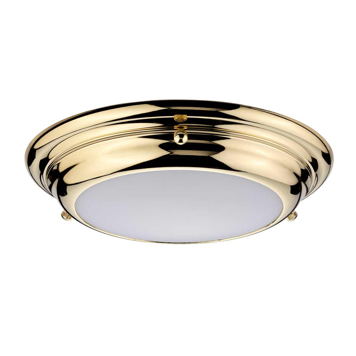 The polished brass lantern not illuminated