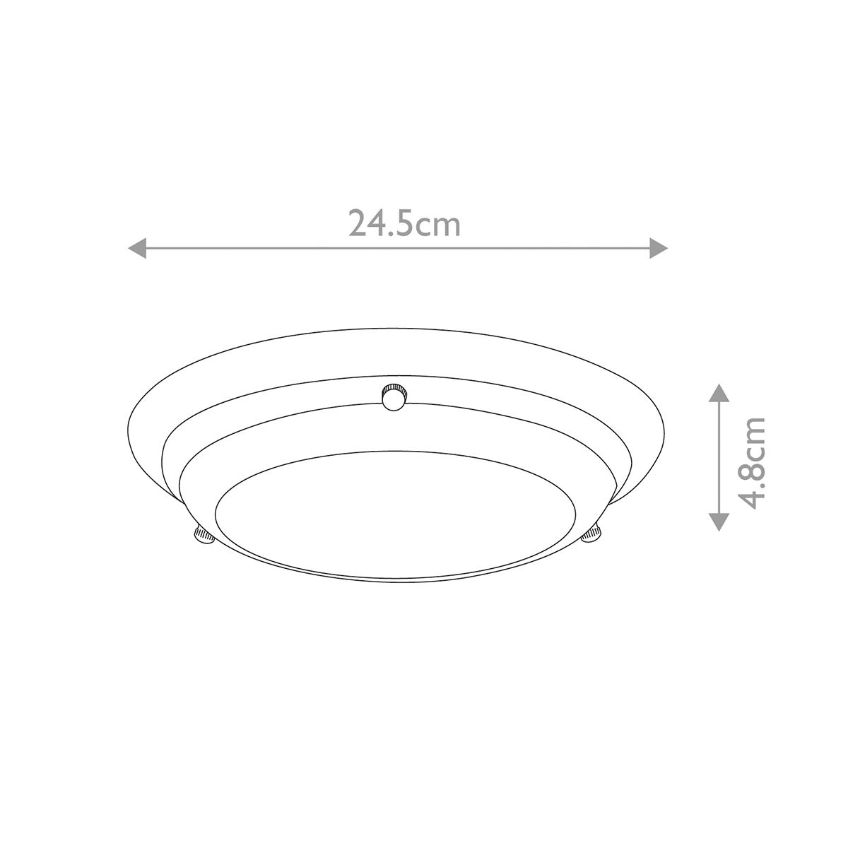 The dimensions of the ceiling light