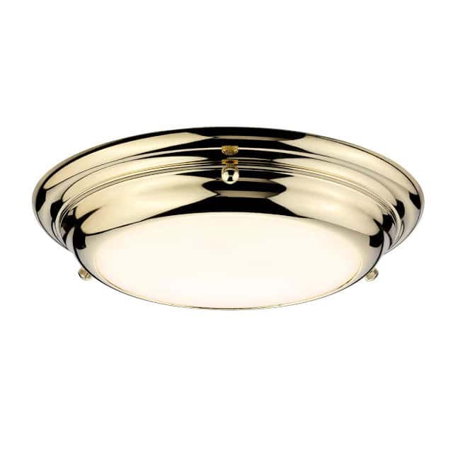 'Hilston' Polished Brass Flush Fit Light - thumbnail
