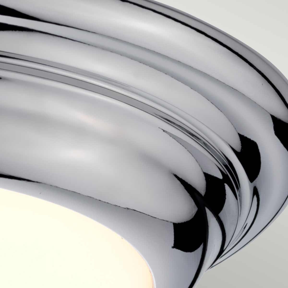 Close up of the chrome circular perimeter 