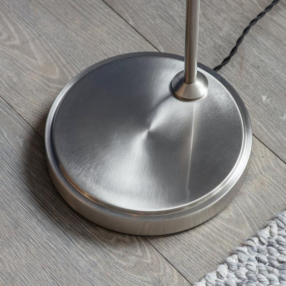 Magnified view of the lamp base