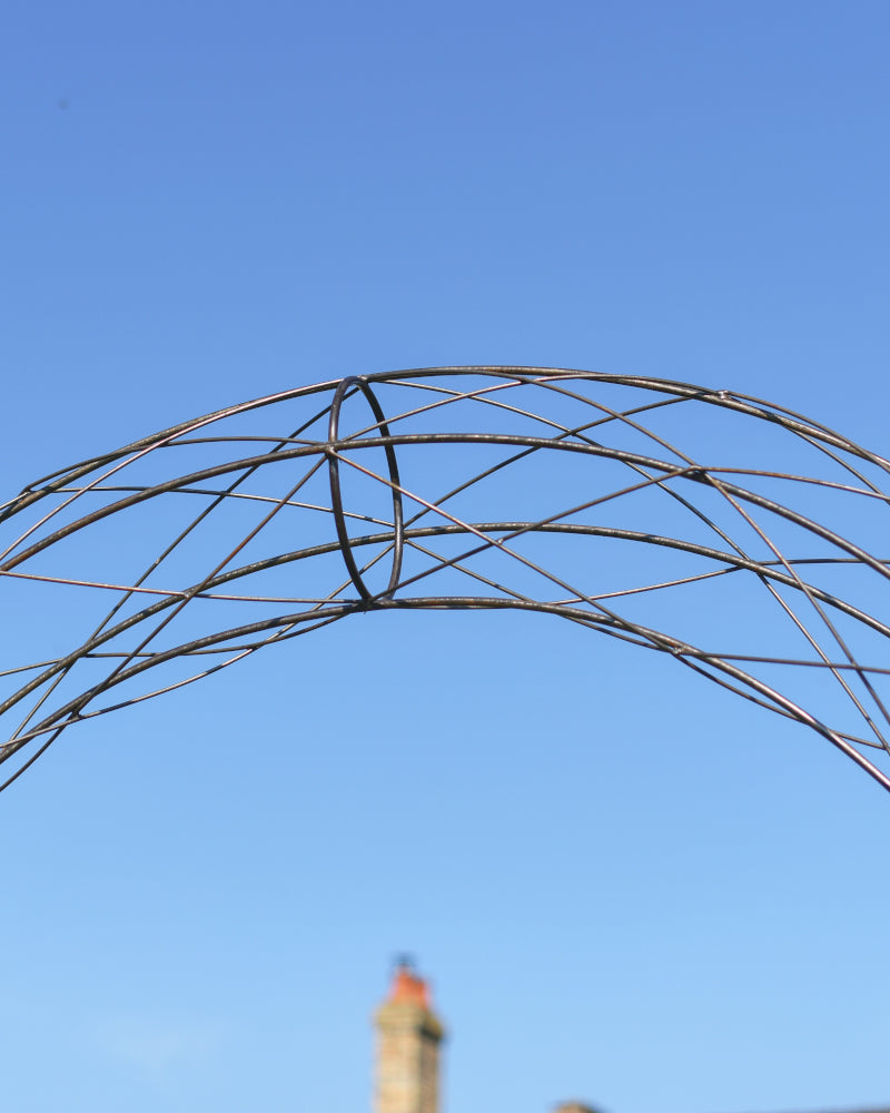 Clise up of the apex of the rose arch