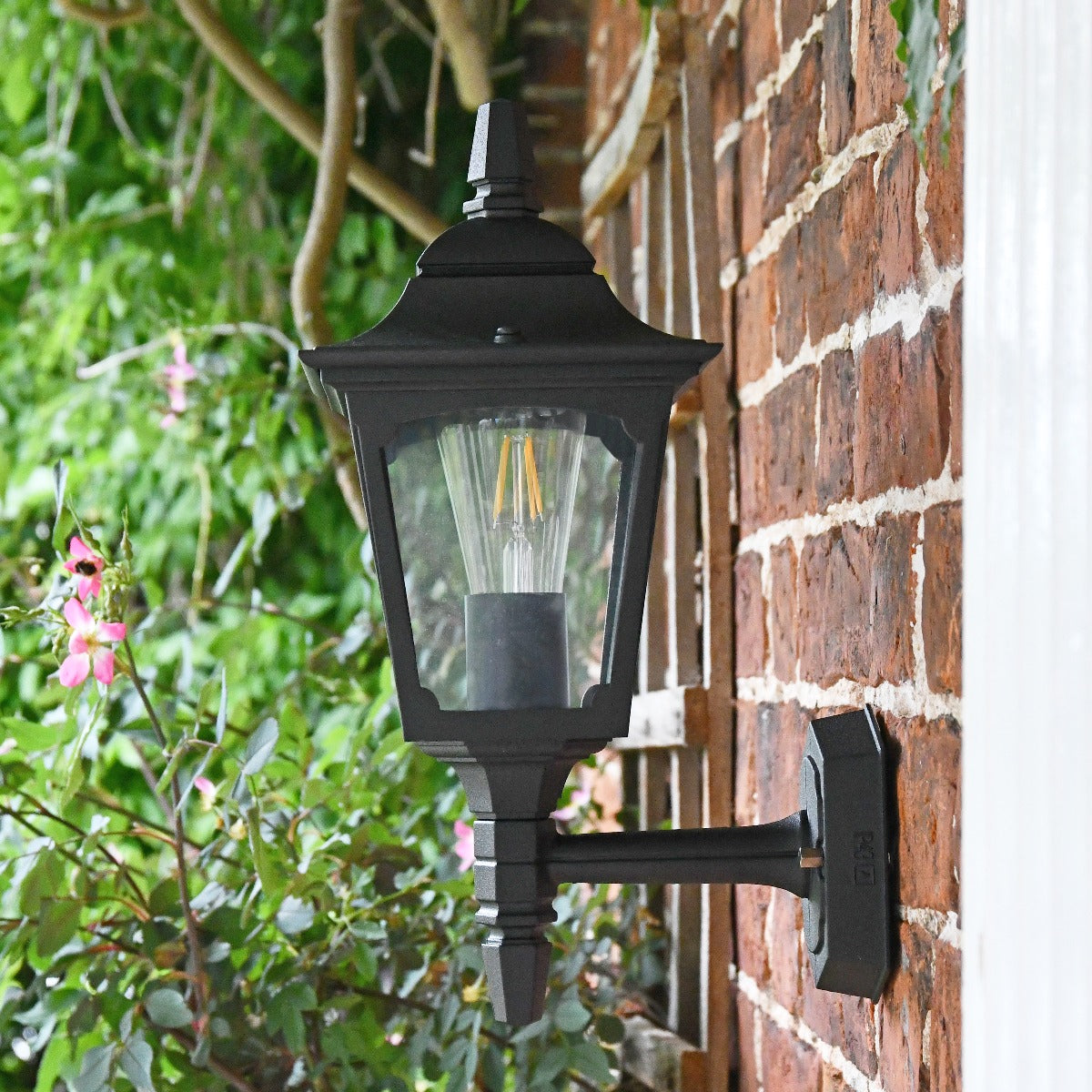 "Hoddlesden" Traditional Black Wall Lantern