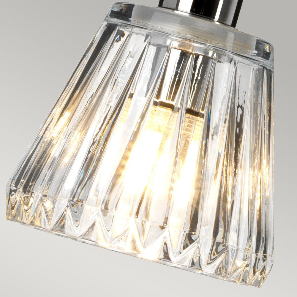 View of the glass lamp shade