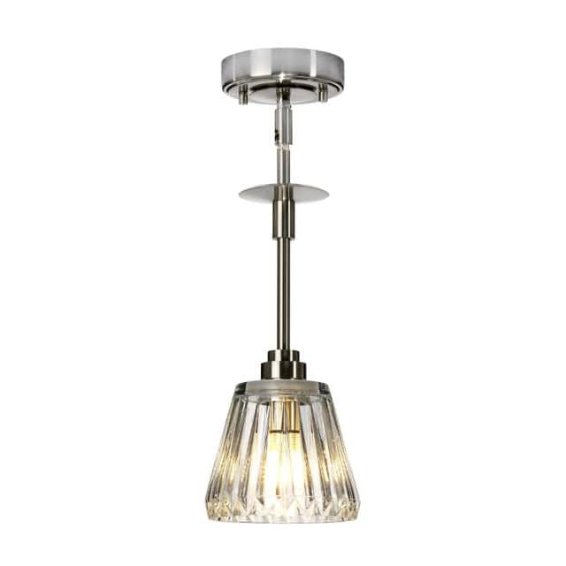 'Holloway' Polished Nickel Pendant Light - thumbnail