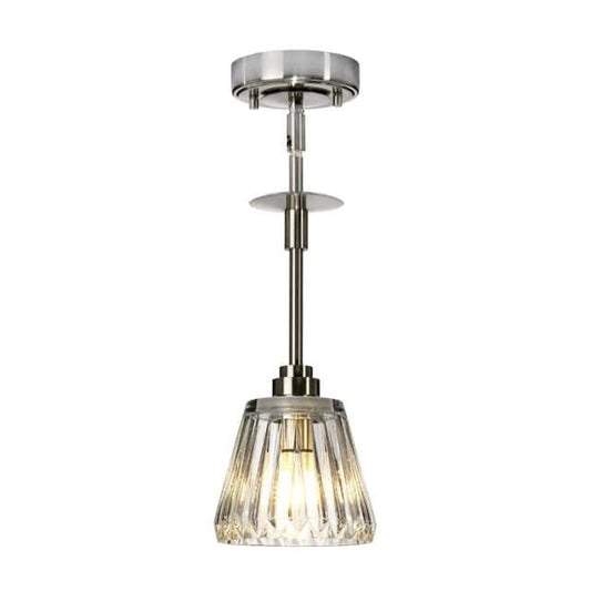 'Holloway' Polished Nickel Pendant Light - thumbnail