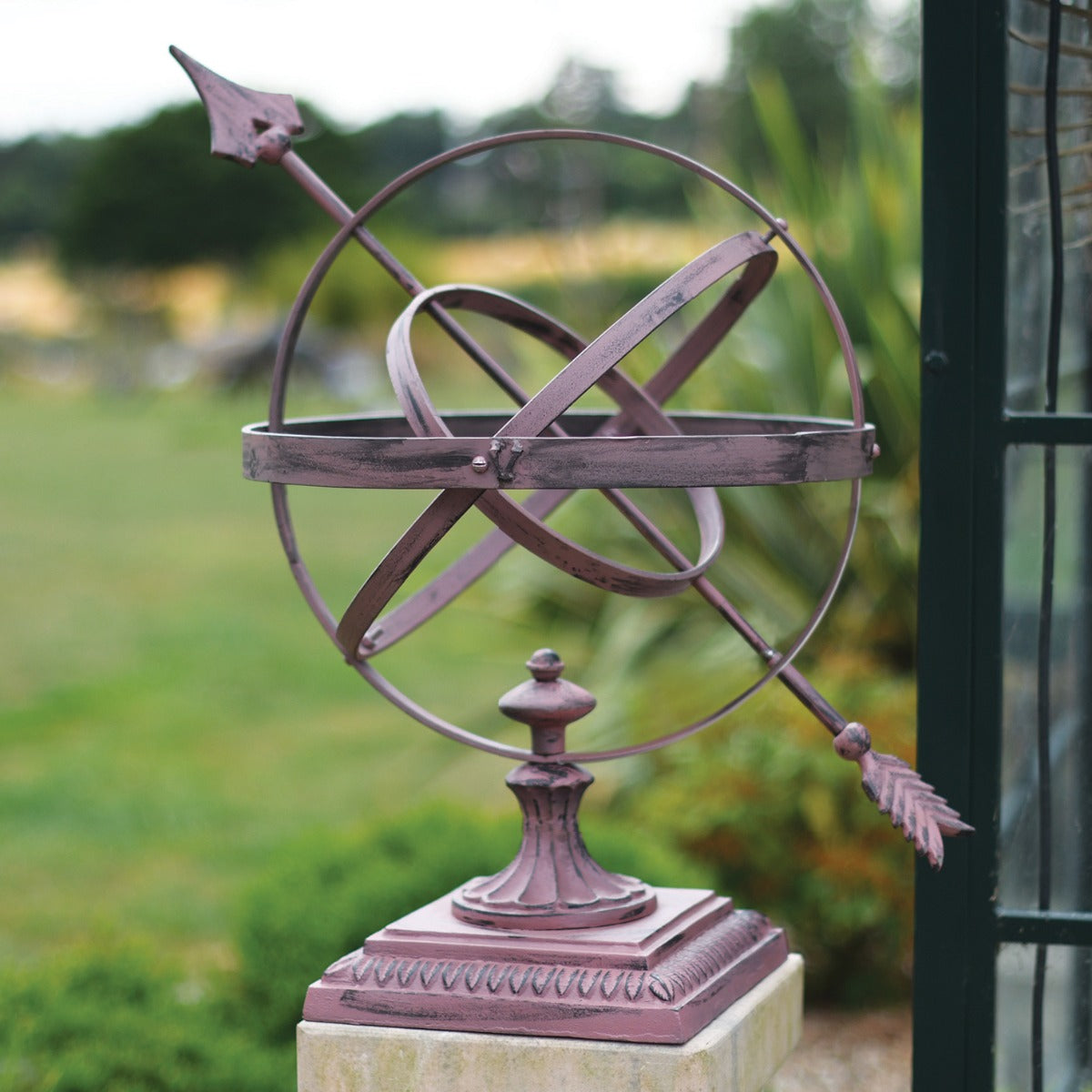Wrought Iron Square Based Armillary 