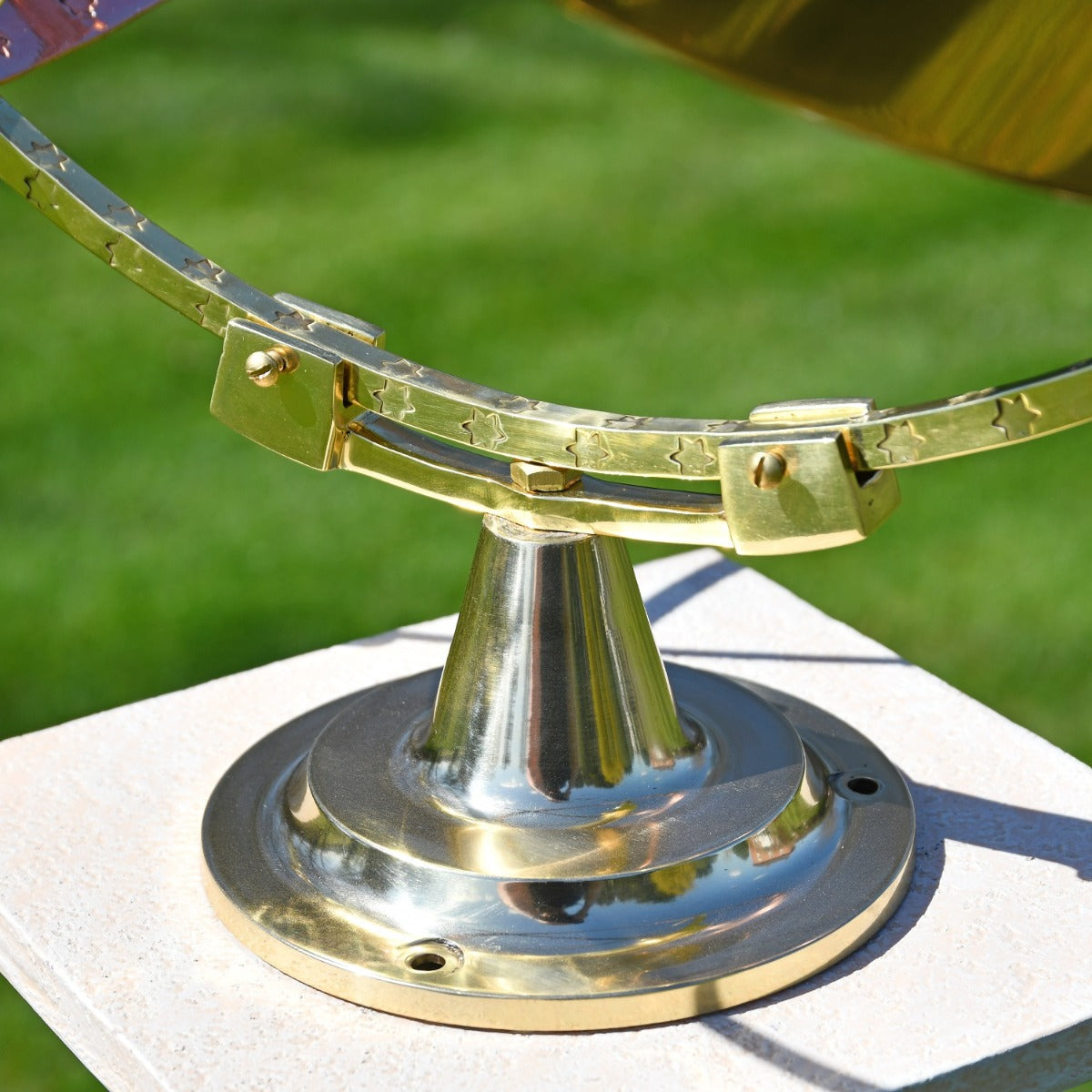 Close up of circular base on Armillary Sphere 