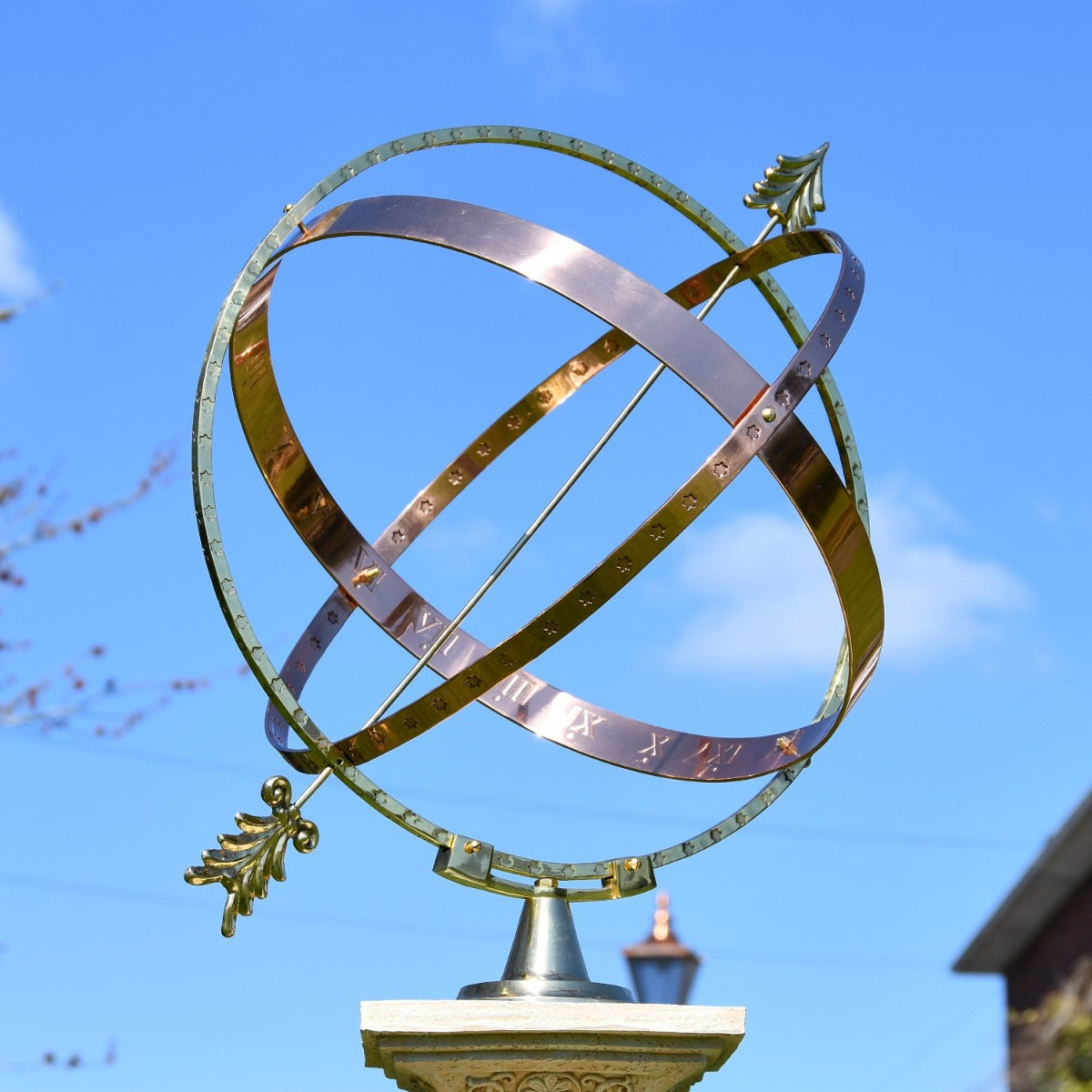 Brass and Copper Armillary Sphere 