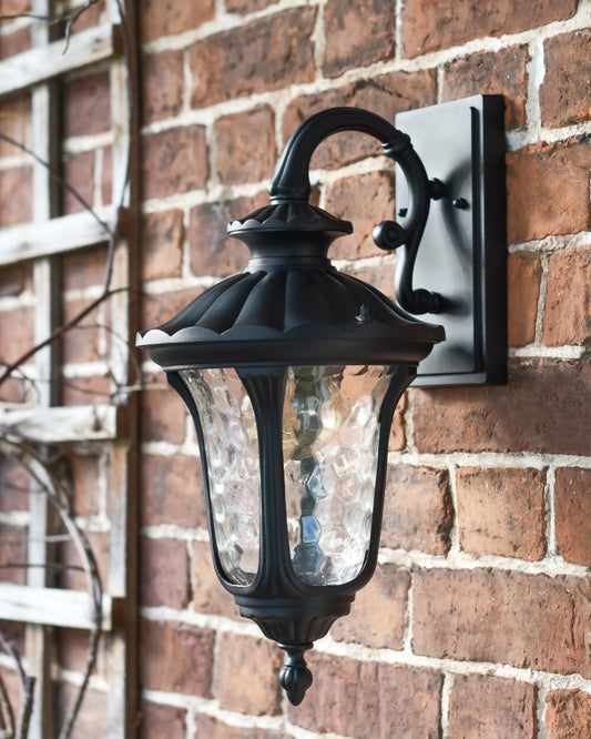 'Hudson' Ornate Victorian Aluminium Top Fix Wall Lantern 