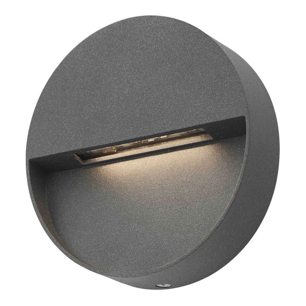 The flush fit wall light on a white background