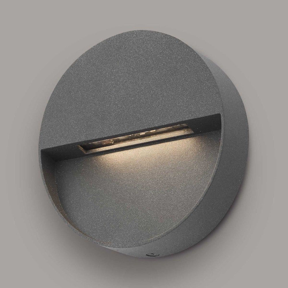 Underneath view of the durable circualr wall light