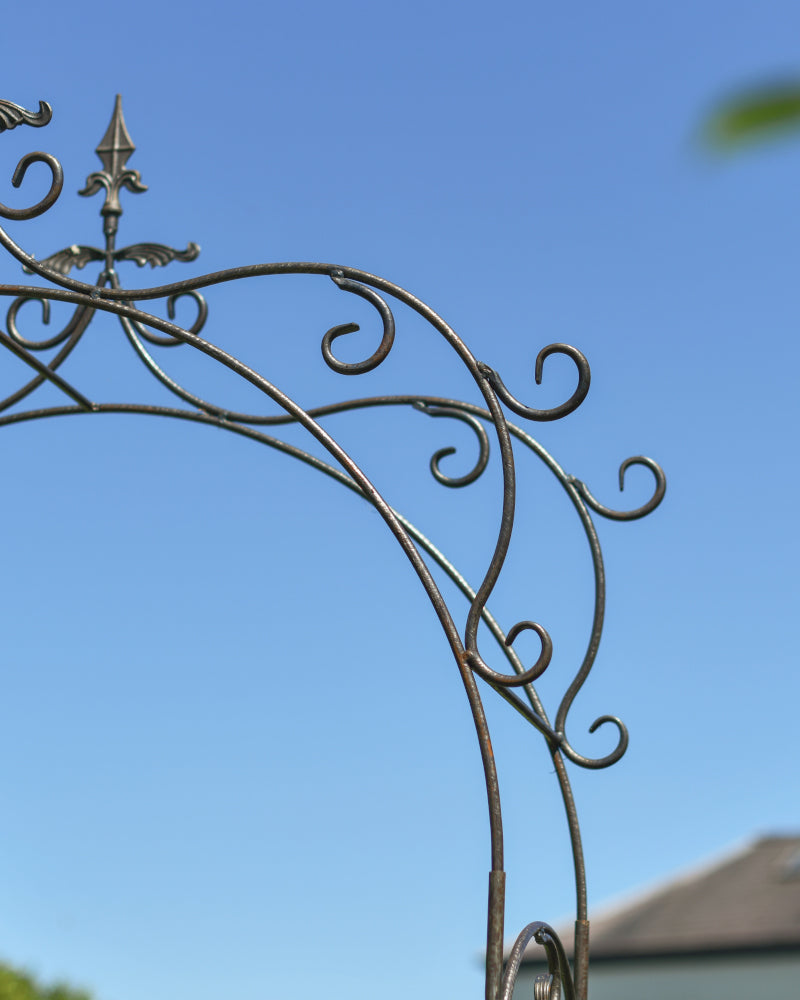 Close up of the rose arch perimeter