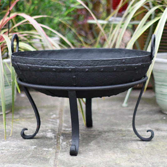70cm Diameter Wrought Iron Kadai Fire Bowl