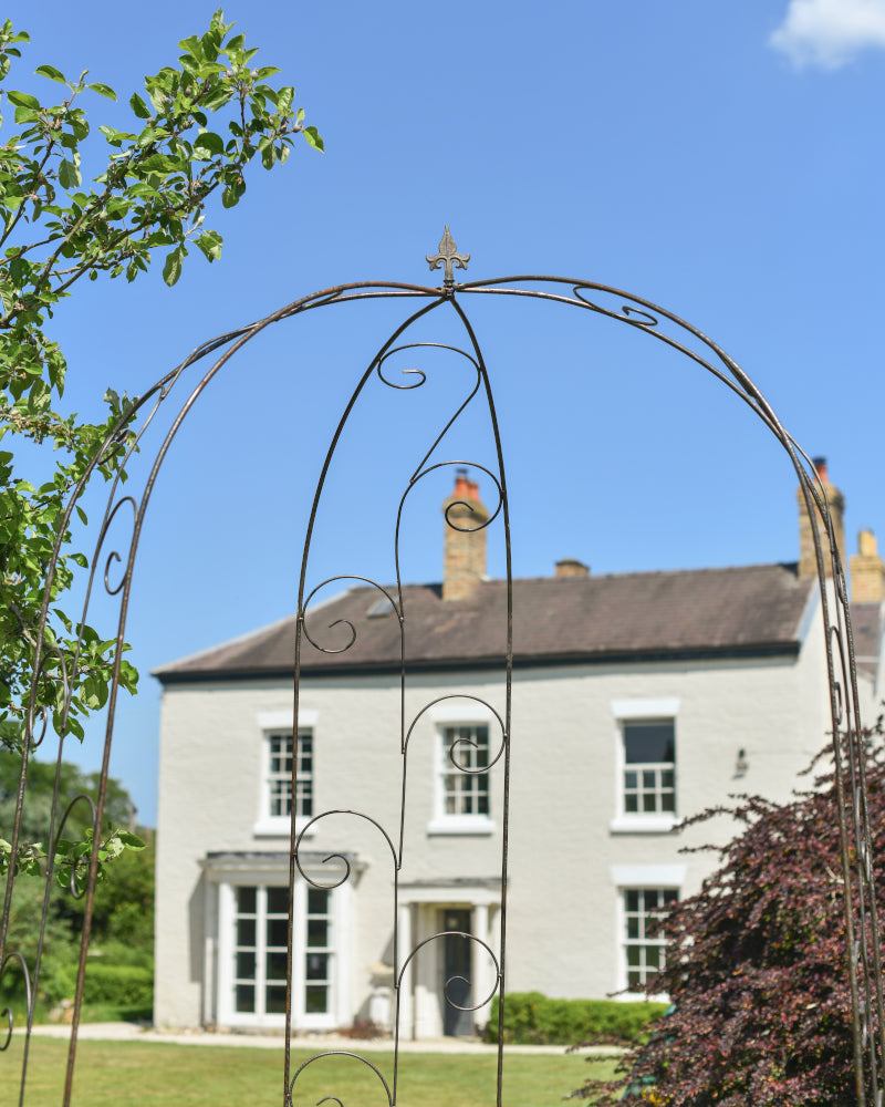 View of the lacquered gazebo