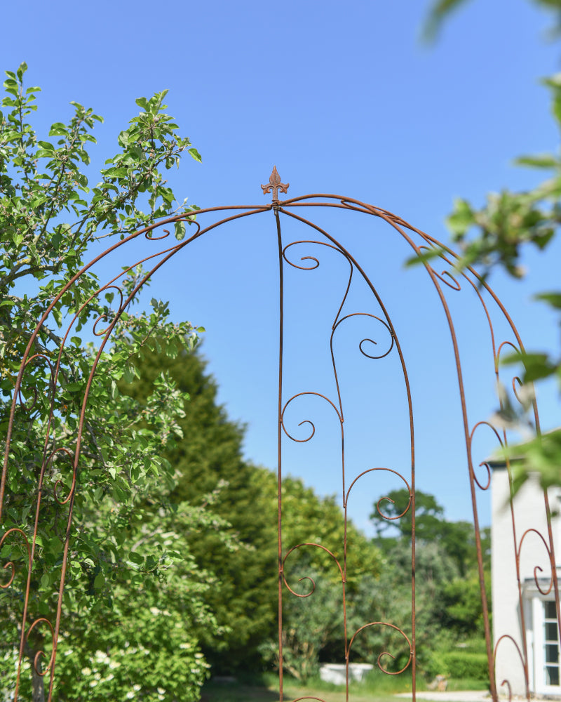 Underneath view of the rustic gazebo