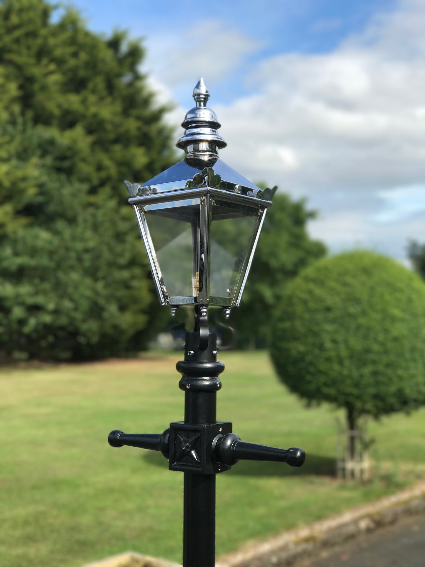 Polished Chrome 'Kensington' Lamp Post - 2.25m