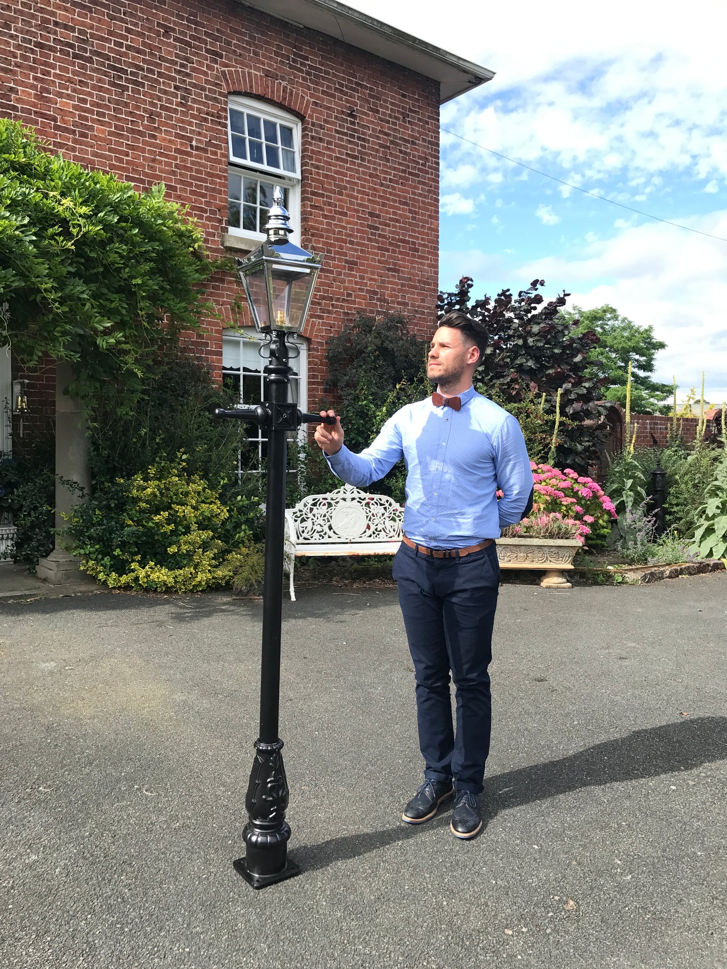 Polished Chrome 'Kensington' Lamp Post - 2.25m