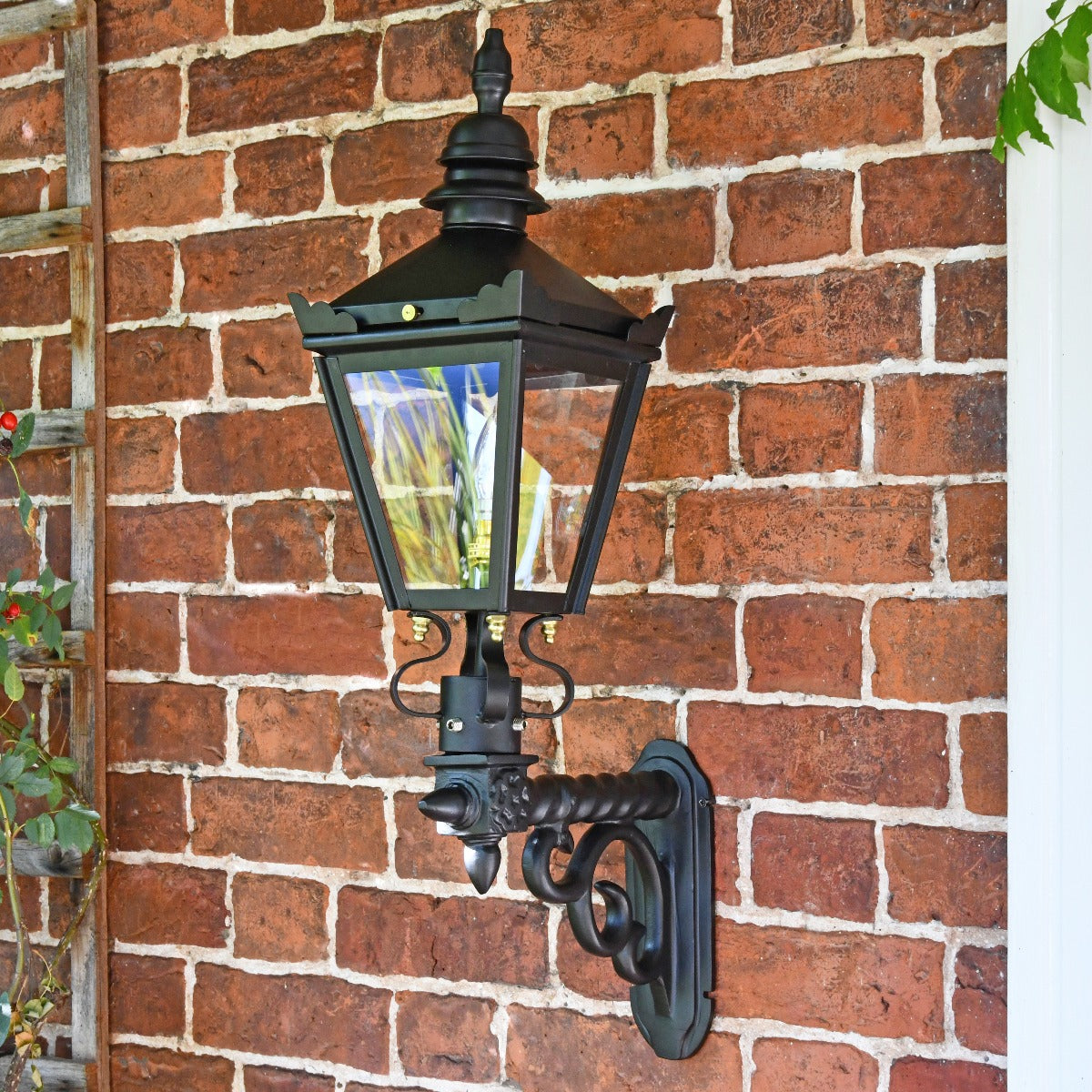 Kensington Wall Light with Upgraded Royale Bracket On Brick Wall