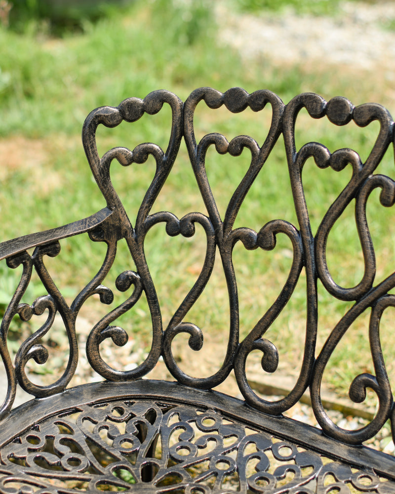 Angled view of the heart inspired backplate 