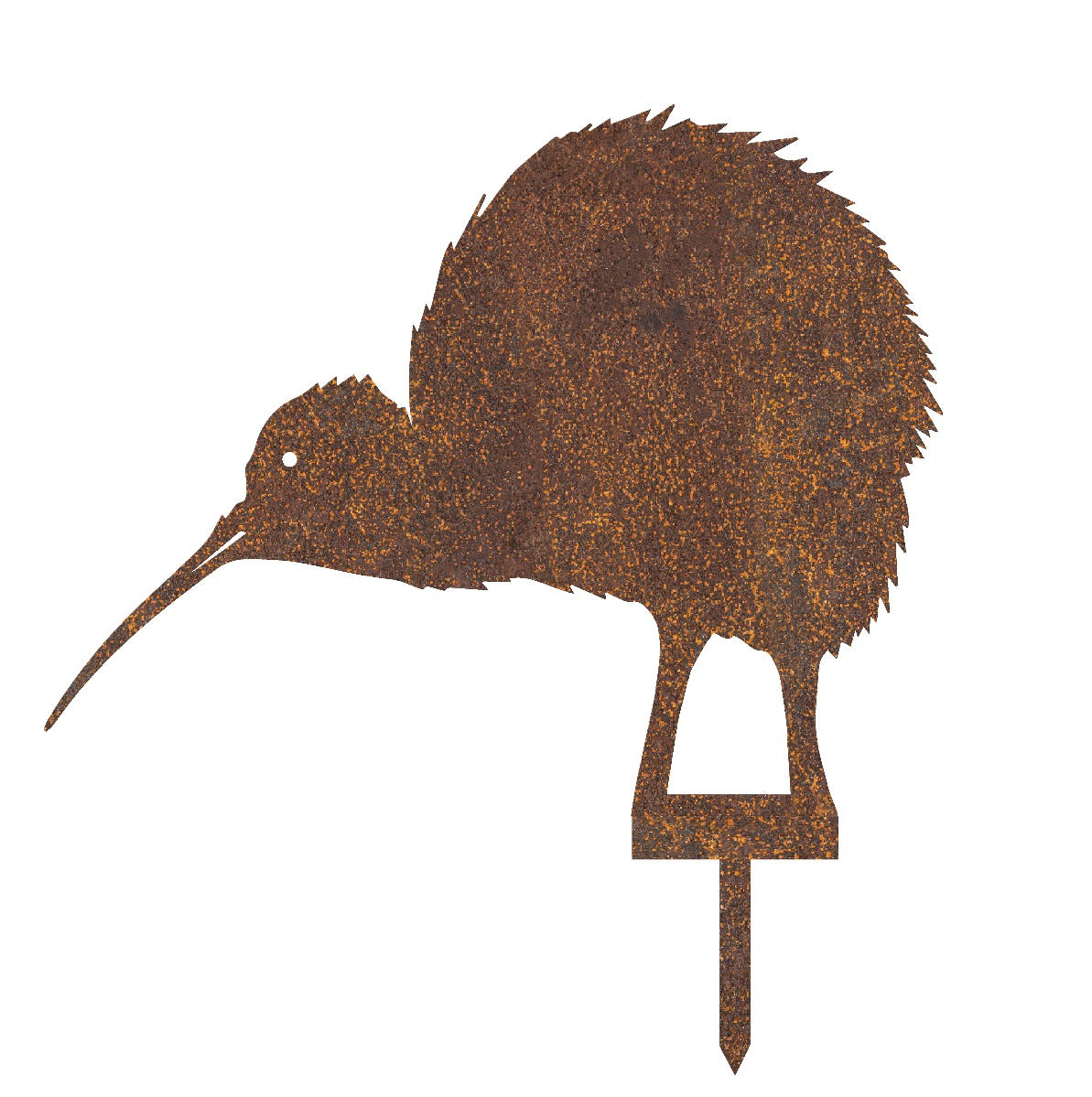 Kiwi Bird Garden Sheet Steel Silhouette In Rustic
