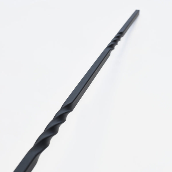 'Lacertus' Matte Black Double Twist Metal Stair Spindle