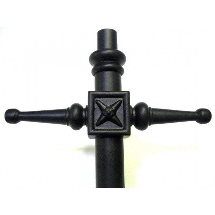 Cast Iron Lamp Post Ladder Bars on a black pole