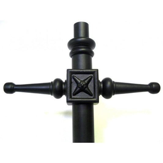 Cast Iron Lamp Post Ladder Bars on a black pole