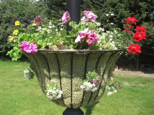 Lamp Post Flower Basket - thumbnail