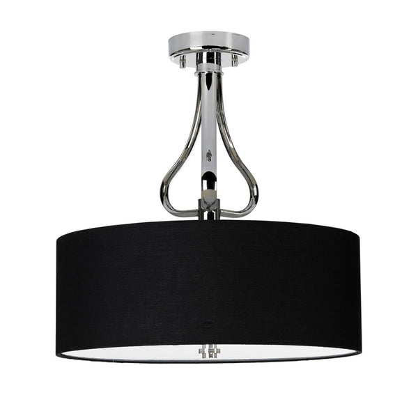 'Landguard' Black And Polished Chrome Pendant Light