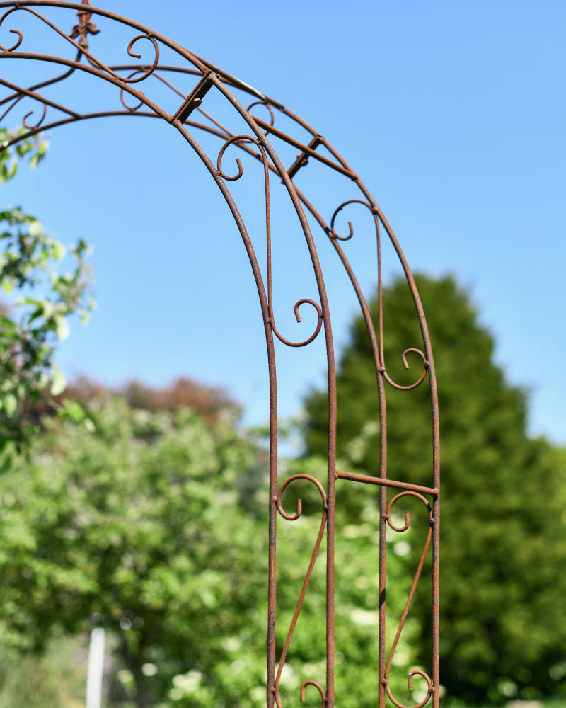 Angled view of the scrolled perimeter