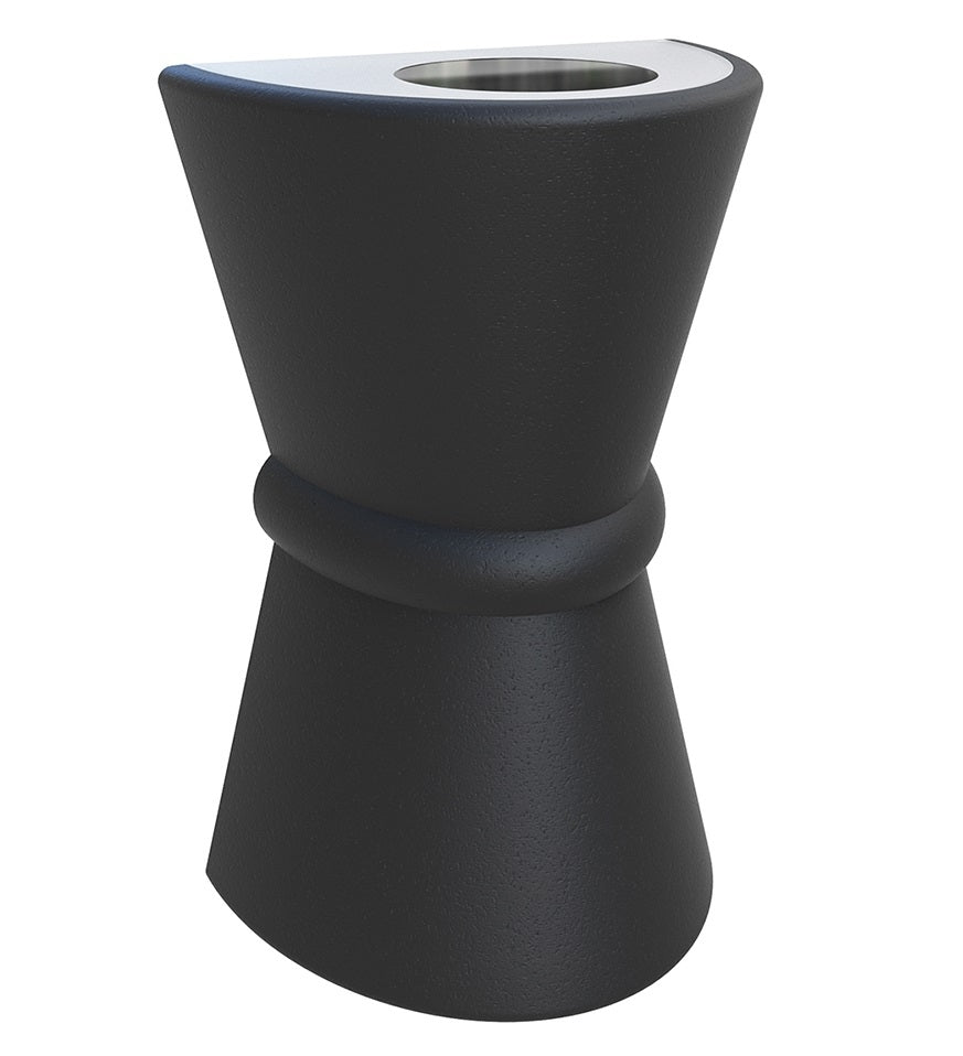 Large Black Contemporary Up and Down Wall Light