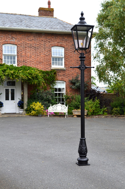 Large Black "Eastrington" Deluxe Lamp Post Set 3.4m