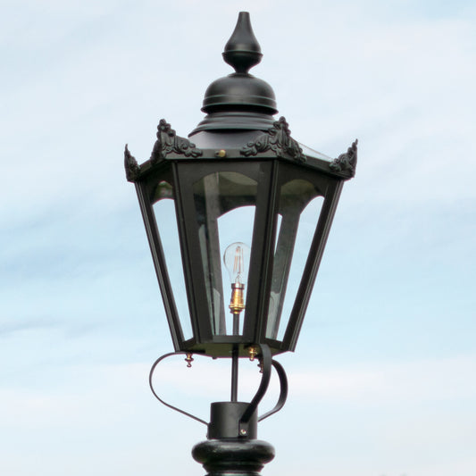 Large Black Hexagon Lantern