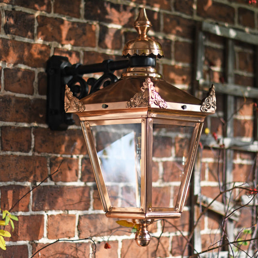Copper Top Fix Wall Lantern